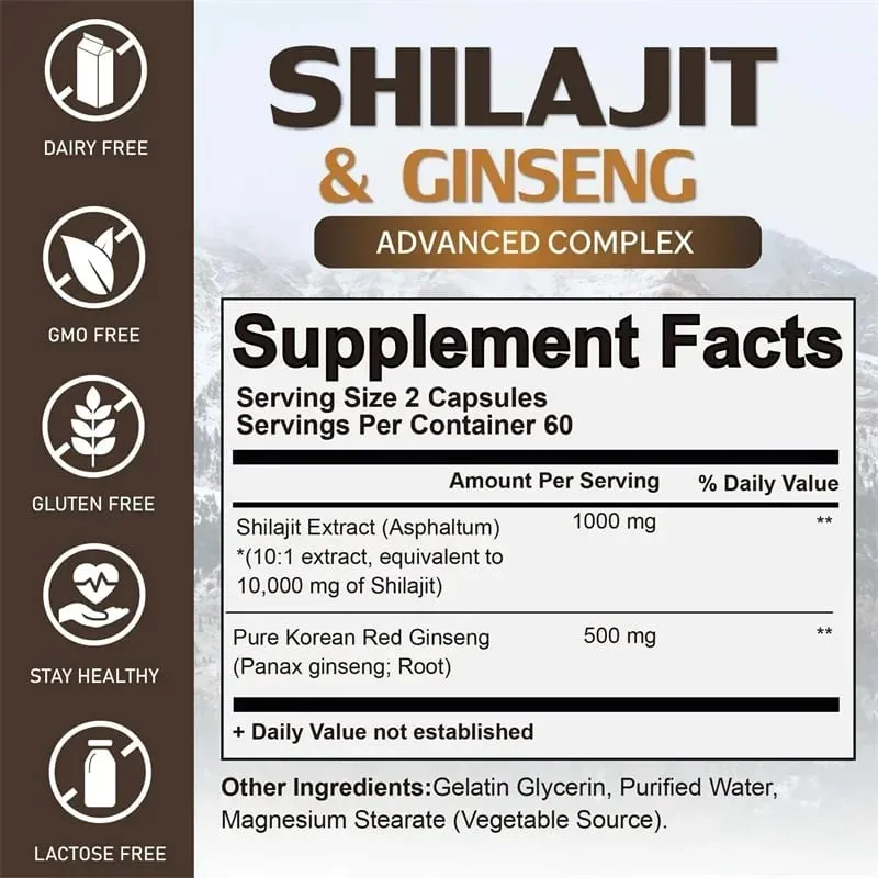 Shilajit - Ενισχυμένη απόδοση Ενεργειακής Ενίσχυσης Προωθεί την υγεία της καρδιάς και της κυκλοφορίας του αίματος — image 2
