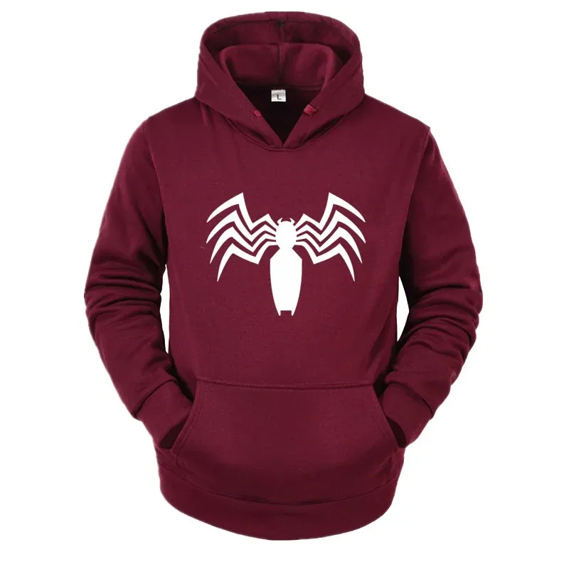 2026 Autumn and Winter New Men's Hoodie Street Fashion Spider Print Sportswear Women's fleece Casual Fun Wear — image 5
