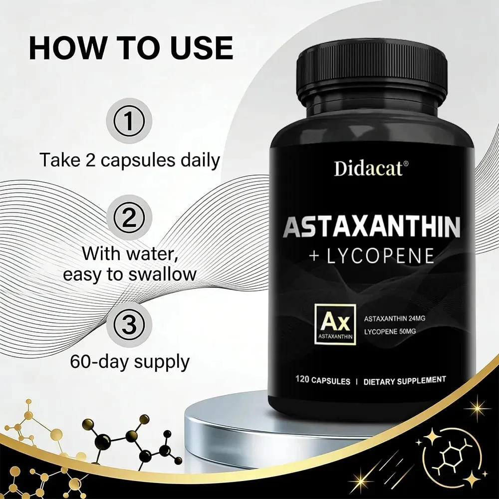 Asztaxantin-kiegészítő férfiaknak és nőknek | A Haematococcus Pluvialis mikroalgától a szem és a bőr egészségének támogatására