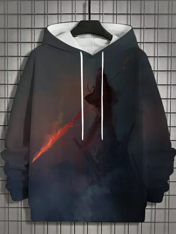 2024 outono novo masculino 3d japonês samurai impressão moletom com capuz masculino e feminino casual moda masculina moletom com capuz de rua — image 8