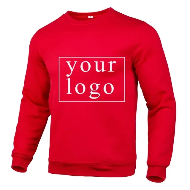 Desain Anda Sendiri Logo Merek/Gambar Kustom Pribadi Di Mana Saja Pria Wanita DIY Leher Bulat Lengan Panjang Pulloverhoodie Fashion Baru — image 15