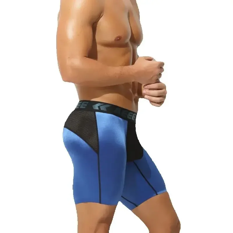 Roupa interior masculina alongamento de seda gelo esporte boxers cuecas sexy brinquedo calcinha dos homens correndo lingerie solta tamanho grande boxer shorts — image 4
