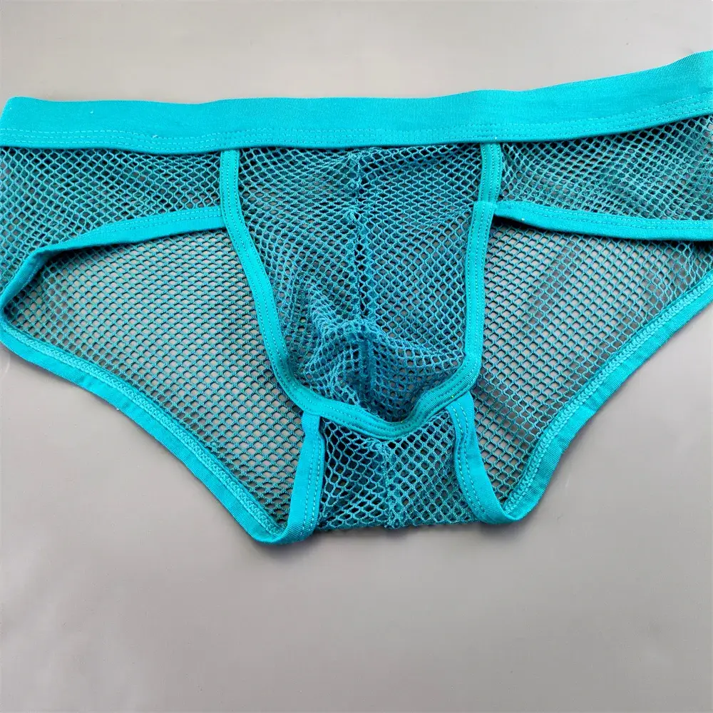 Hollow Out Mesh Męska bielizna w kształcie litery U Niski stan Przezroczyste figi bikini Oddychające majtki Plus Size — image 8