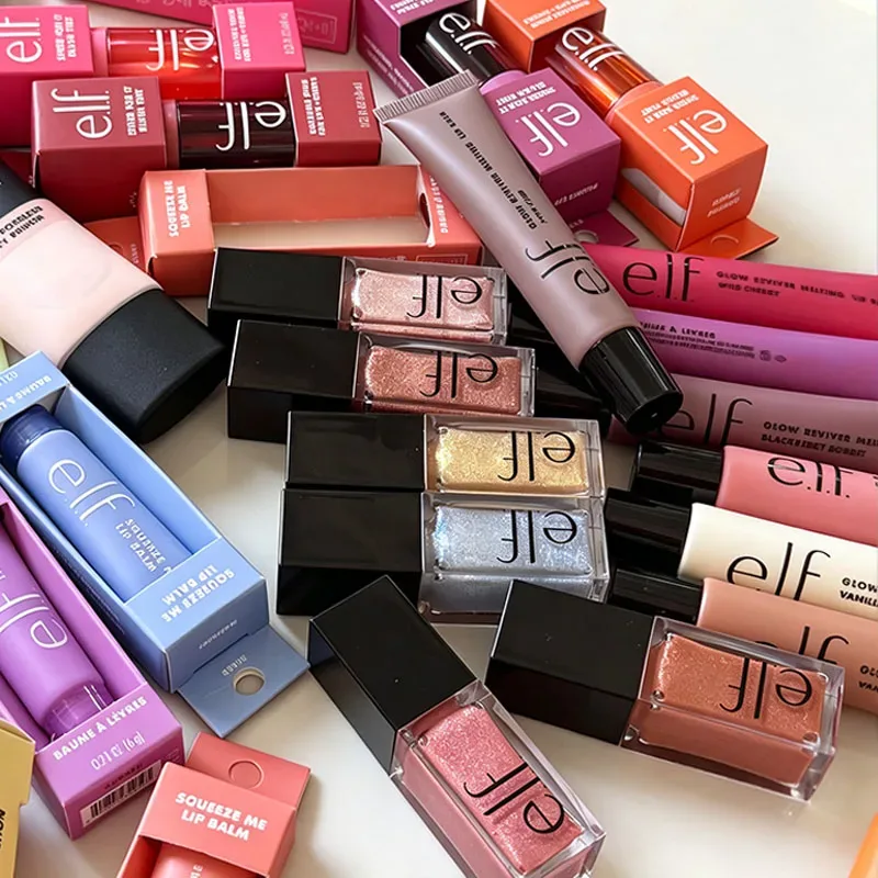 New Elf 8 χρωμάτων Lip Gloss & Πολύχρωμο ρουζ σε πούδρα λεπτής υφής Ελαφρύ Ενυδατικό Θρεπτικό Lip Balm Care Cosmetics — image 3