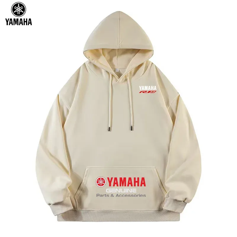2026 Yamaha brand men's solid-color long-sleeved hooded sweatshirt, with a loose and comfortable fit, in various colors — image 7