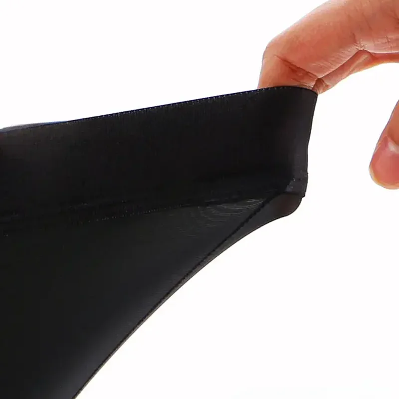 3-Piece Set Of Pure Black Breathable Ice Silk Men's Flat Leg Pants, Comfortable, Casual, And Sporty Men's Square Leg Pants — image 6