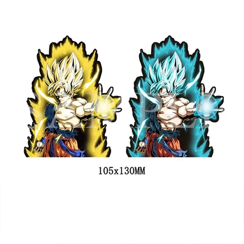 Autocollant lenticulaire 3D Anime Goku Vegeta, décalcomanies imperméables pour voiture, réfrigérateur, planche à roulettes, etc. cadeaux pour enfants