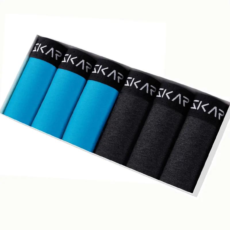 6st bomull herrtrosor Sexiga underkläder för män Boxerbyxor Letter Eelastic Band Boxers Herrkalsonger Shorts