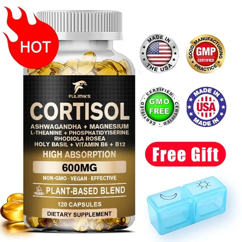 Kortizol-kiegészítő Szent bazsalikom | Ashwagandha | Rhodiola | L-Theanine növényi alapú hormonegyensúly – hangulatfókusz és alvástámogatás — image 2
