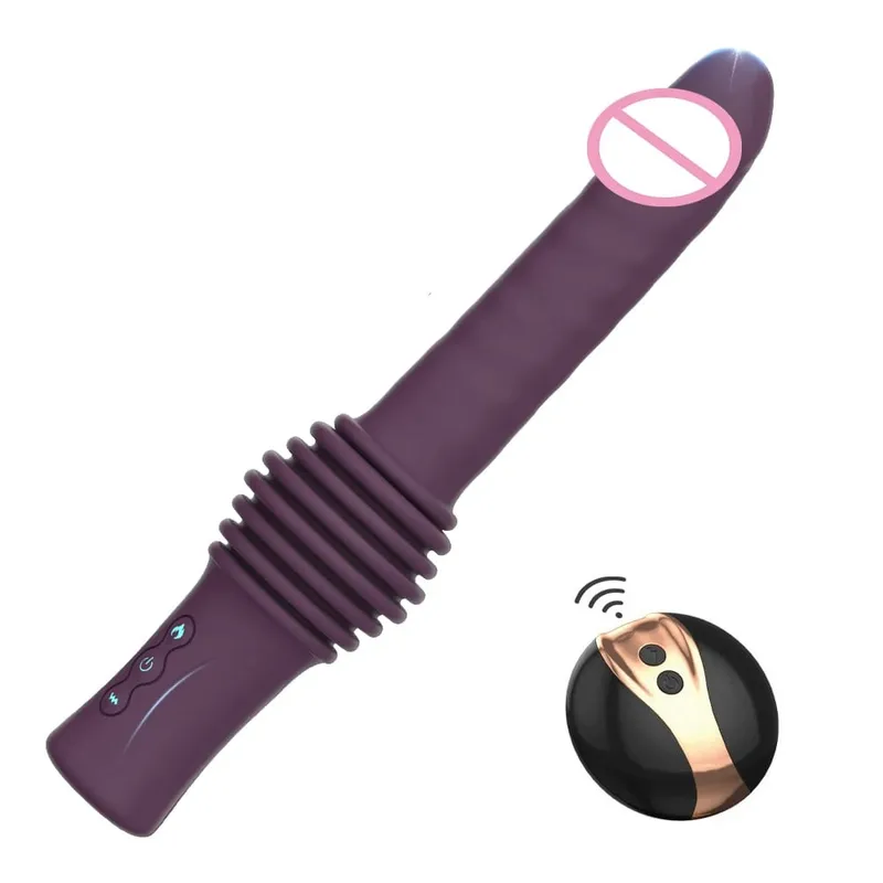 Telescopic Dildo Vibrator G Spot Clitoris Stimulator Massager Orgasm Thrusting Retractable Vaginal Toy Sex Toy for Adult Women
