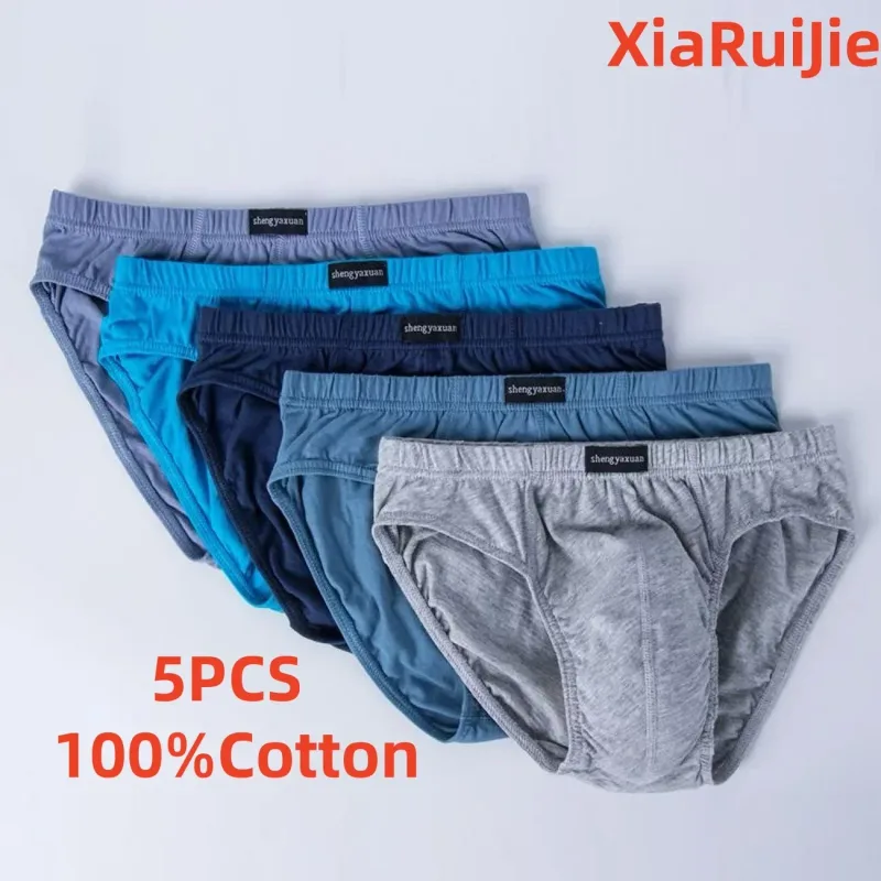 Cuecas de algodão para homens cuecas masculinas calcinha calcinha shorts sexy cuecas em tamanhos xl a 6xl 2/3/4/5 pçs/lote — image 7