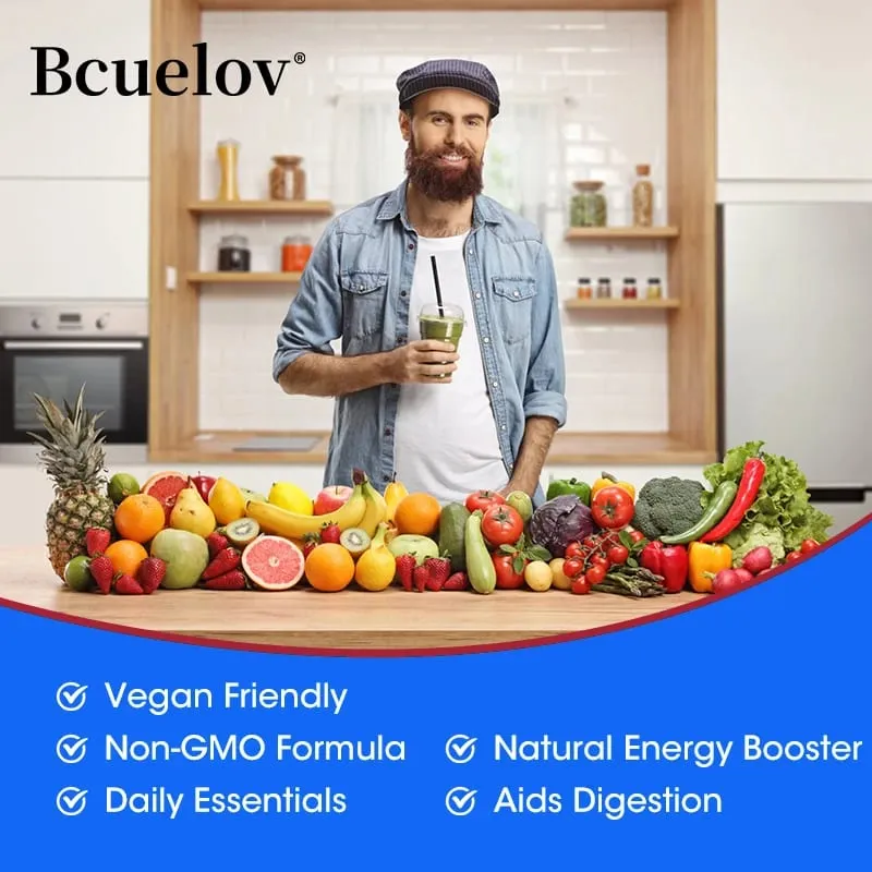 Férfi napi multivitamin – 22 vitamint és ásványi anyagot tartalmazó vegán étrend-kiegészítő az energia immunitás emésztéséért, a bőrért és az általános egészségért — image 6