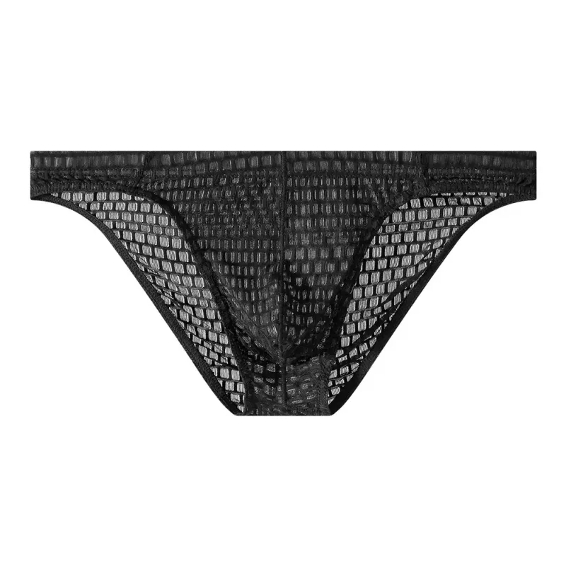 Men's Breathable See Through Underwear Briefs With Low-Waist Design And U Convex Pouch For Support And Comfort — image 1