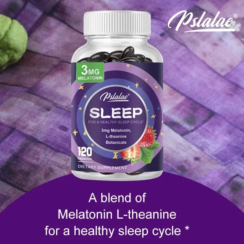 Melatonin & L-Theanine Capsules Contains 3 Mg Sleep Support Helps Calm Mind and Mind for Better Longer Sleep Non-GMO — image 5
