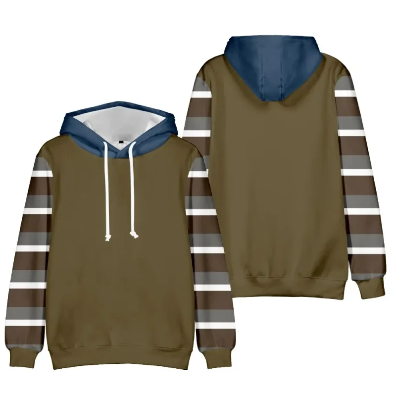 2024 moda impressa listrado padrão pulôver masculino casual simples oversized solto hoodie rua design harajuku moletom masculino