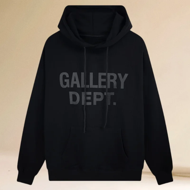 Nova galeria com capuz departamento com estampa de letras – estilo europeu moda de rua – ajuste solto americano high street camisa de manga