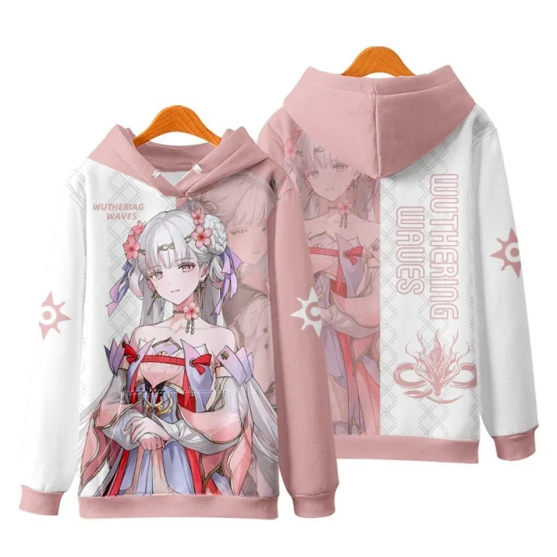 Game Wuthering Waves Cosplay Hoodies 3D Phrolova Print Men Women Anime Sweatshirt Autumn/Winter Hoodie Casual Y2k Tracksuit Coat — image 11