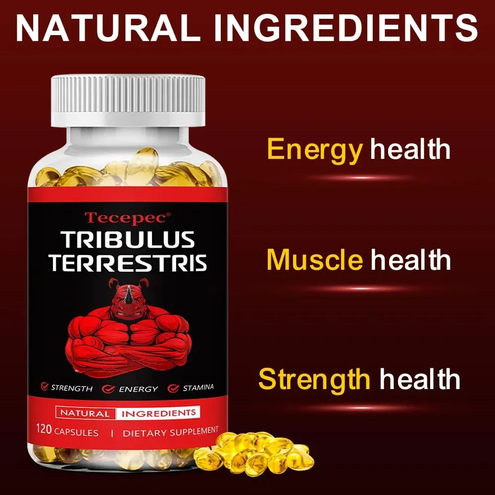Tribulus Extract Capsules For Men - Extra Strength 6700 Mg - Energy Endurance & Natural Energy Non-GMO — image 2