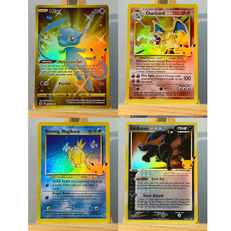 MEW PTCG13-003 Tcg proxy PKM Cards Charizard ex Bulbasaur Charmeleon Rare Collection Battle Toys Δώρα για χόμπι στο σπίτι