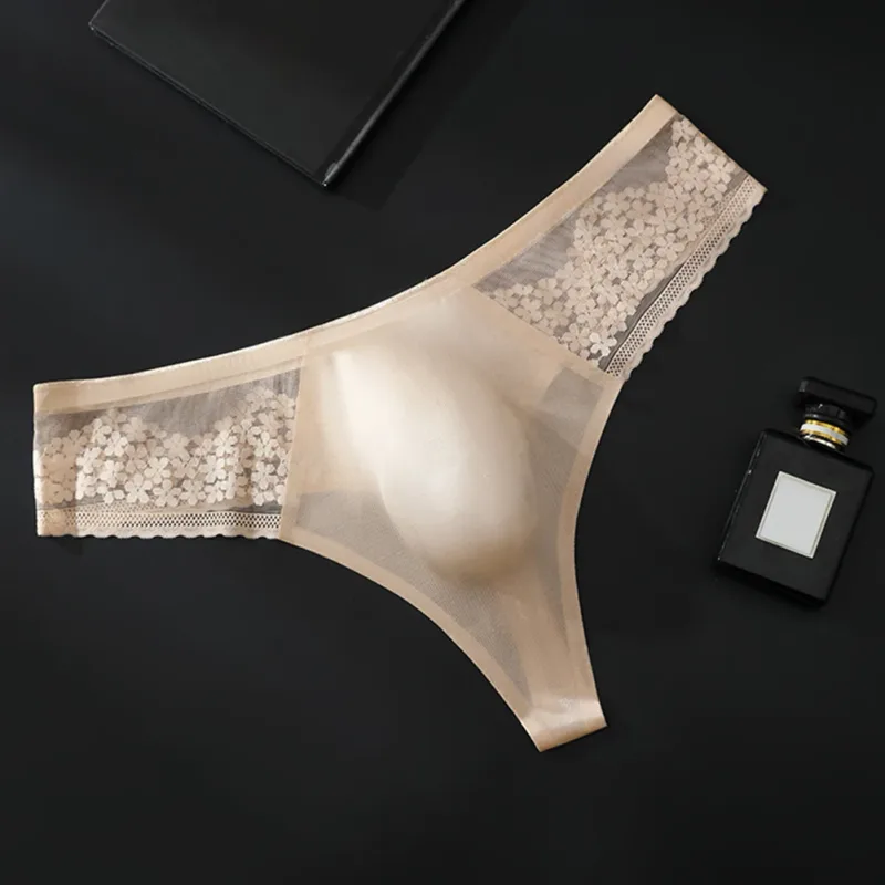 Nude Men G-string Solid Color Men's Thongs G-strings Seamless Design 68 Nylon 32 Spandex Ultra Thin 3D Bulge Pouch — image 10