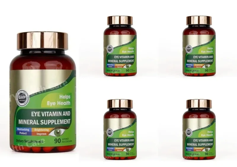 Lutein Eye Vitamins kapszula zeaxantin cinkkel Napi szem táplálék-kiegészítő Szemegészségügyi támogatás felnőtteknek 90 Count palack — image 12