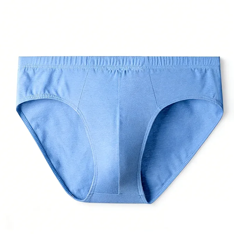 Random 5pcs Pure Cotton Mens Briefs Solid Color Men Underwear Plus Size L-6XL Men's Breathable Panties Sexy Elastic Men Briefs — image 9