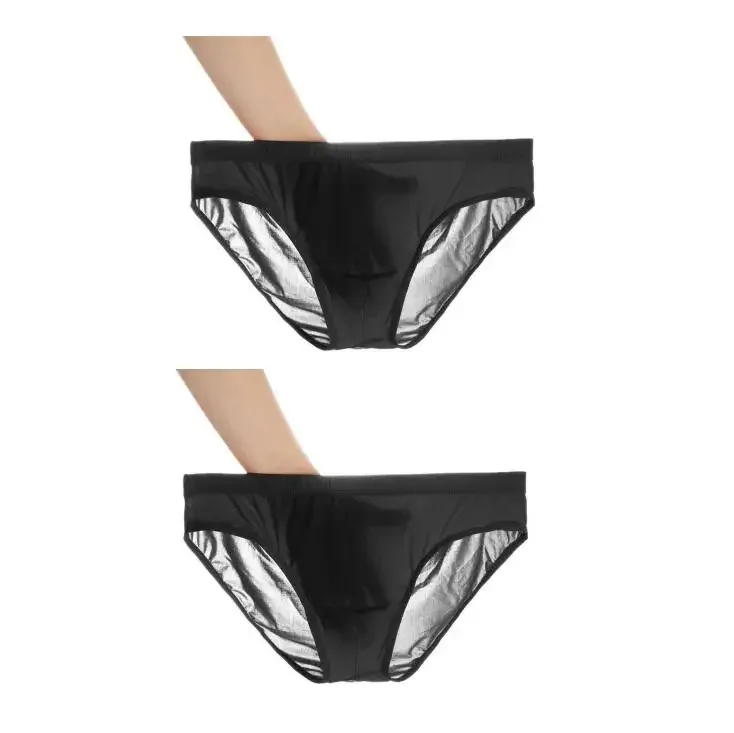 2 pçs ultra fino cuecas de seda gelo masculino plus size M-4XL cor sólida juventude translúcido cintura baixa respirável sexy calcinha masculina — image 20