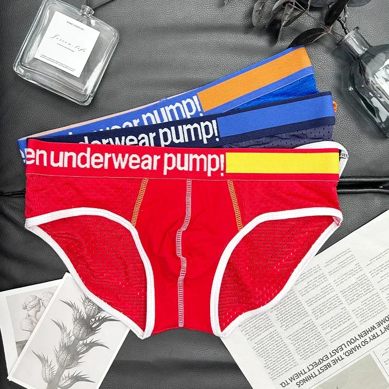 Cueca masculina de malha emagrecedora, cintura baixa, bolsa convexa em u, cintura elástica, respirável, cueca jockstrap colorida — image 6