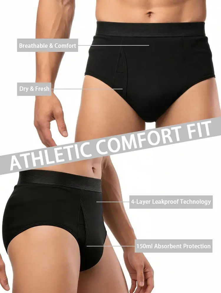 Overnight Urinary Men Boxers Ultra-Absorbent Panties Incontinence Underwear Maximum Absorbency Briefs Leak Proof Cotton Shorts — image 14