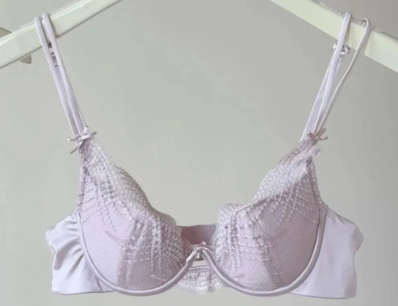 Half Cup Σετ Εσώρουχα Γυναικεία Thin Cup Push Up Μαλακό εσώρουχο σουτιέν Μικρό στήθος Στήριγμα στο πλάι Anti Sag Εσώρουχα 32-38 — image 8