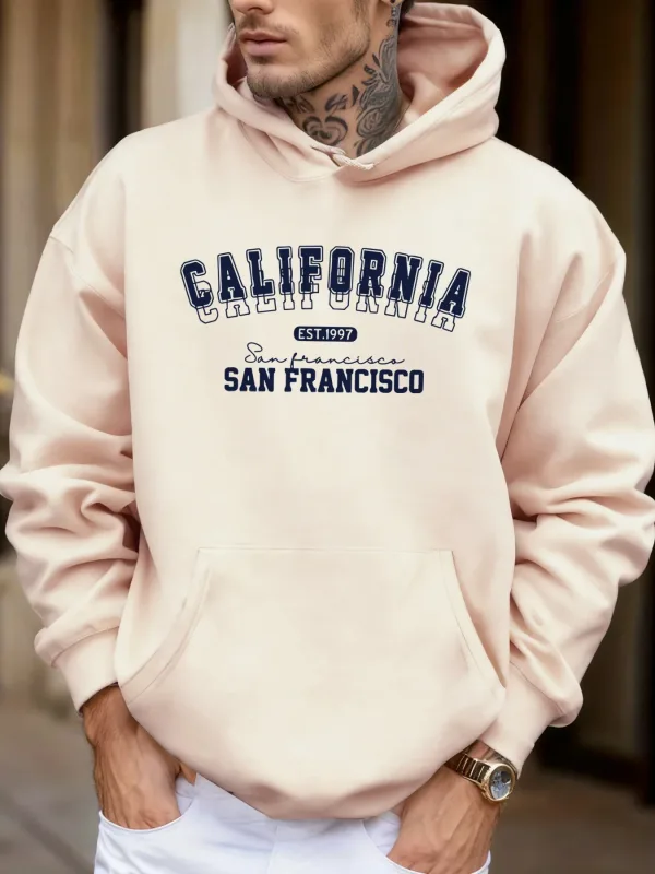 California San Francisco Est 1997 Print Soft Loose Hoodies Fleece Autumn Sportswear Men'S Sport Jogging Sweatshirts Comfy Tops — image 6