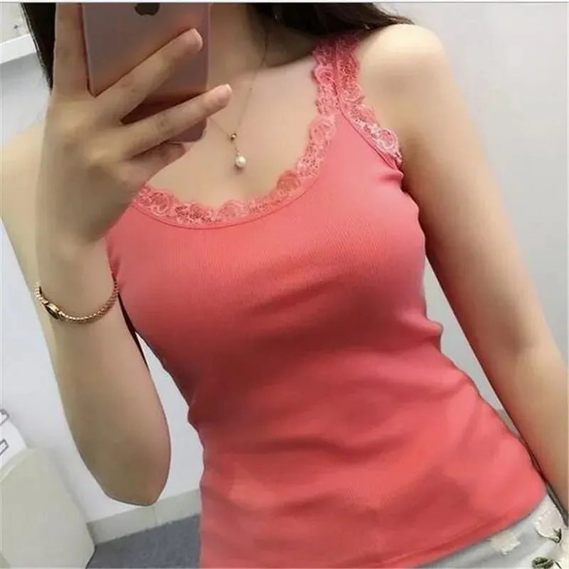 Camisole Lingere גופיית תחרה לבנה שחורה אפוד שינה ברלט קרופ טופ סקסי Camis Slim מחוך גופייה — image 3