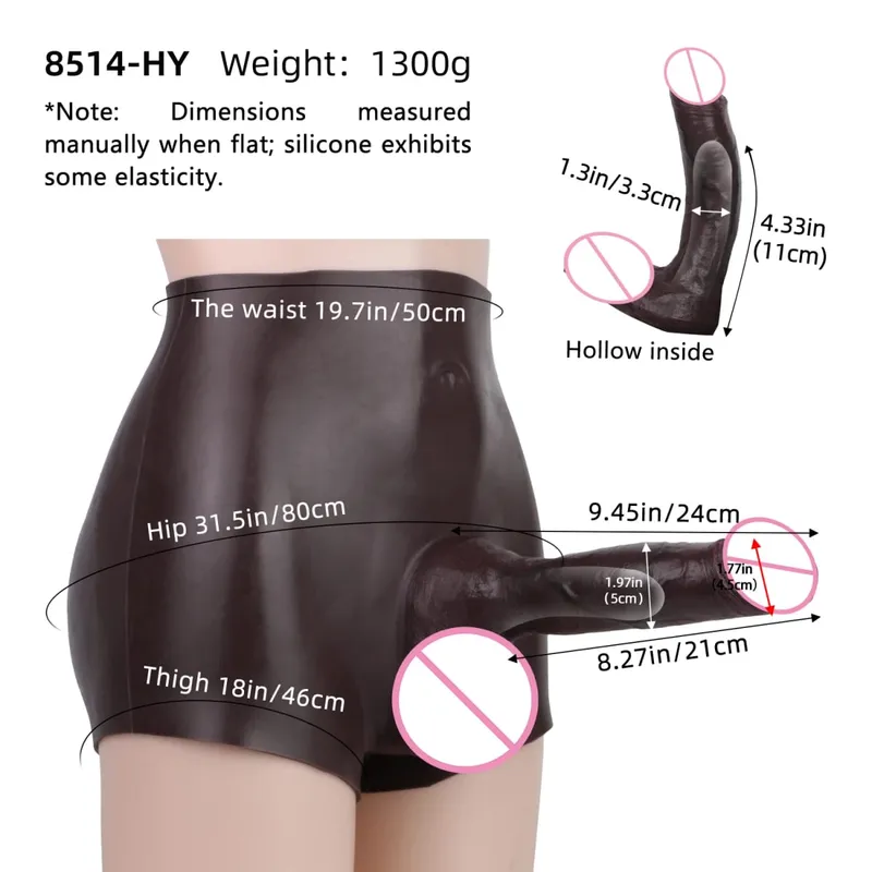 Thick Hollow Dildo Male Strap-On Huge Hollow Dildo Dick Extender Silicone Realistic Large Penis Sex Toy For Couples Sex — image 20