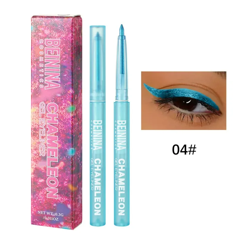 Γυαλιστερό Chameleon Metallic Yellow Eyeliner Gel Pen Shadow Πολύχρωμο Eye Liner Pearlescent Polarized Glitter Eye Pigment Μακιγιάζ