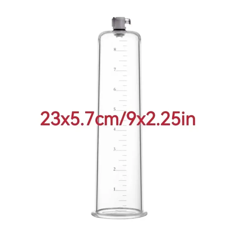 Acrylic Penis Pump Accessories Vacuum Penis Enlargement Device Masturbation Vacuum Pump Flange Pump Penis Cylinder Set Sex Toys — image 8