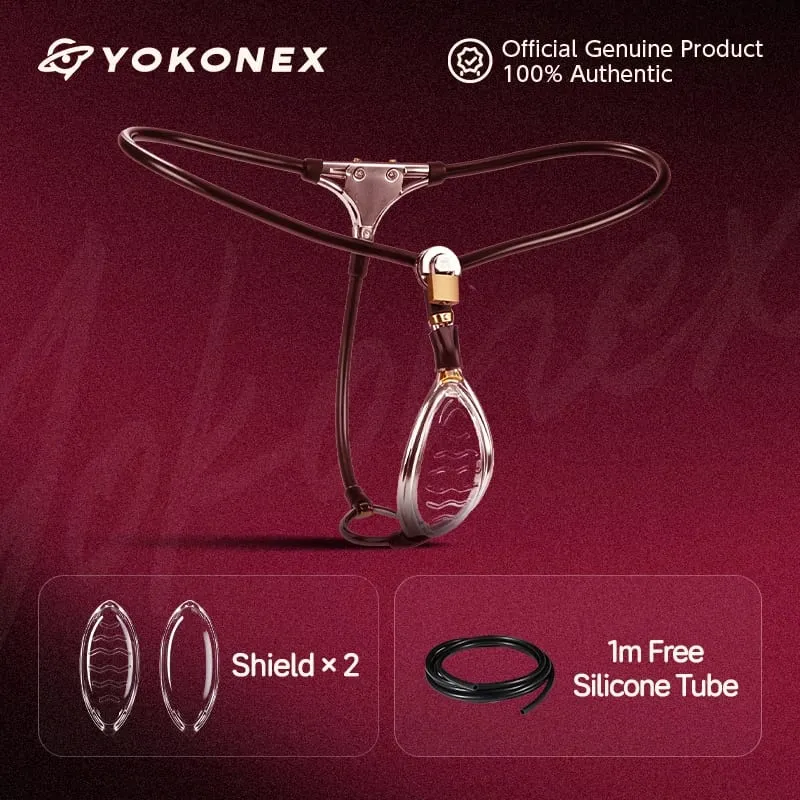 YoKoNex átlátszó női tisztasági öv könnyű bugyi, fekete császár tiszta övzár Fétis felnőtt szexjátékok