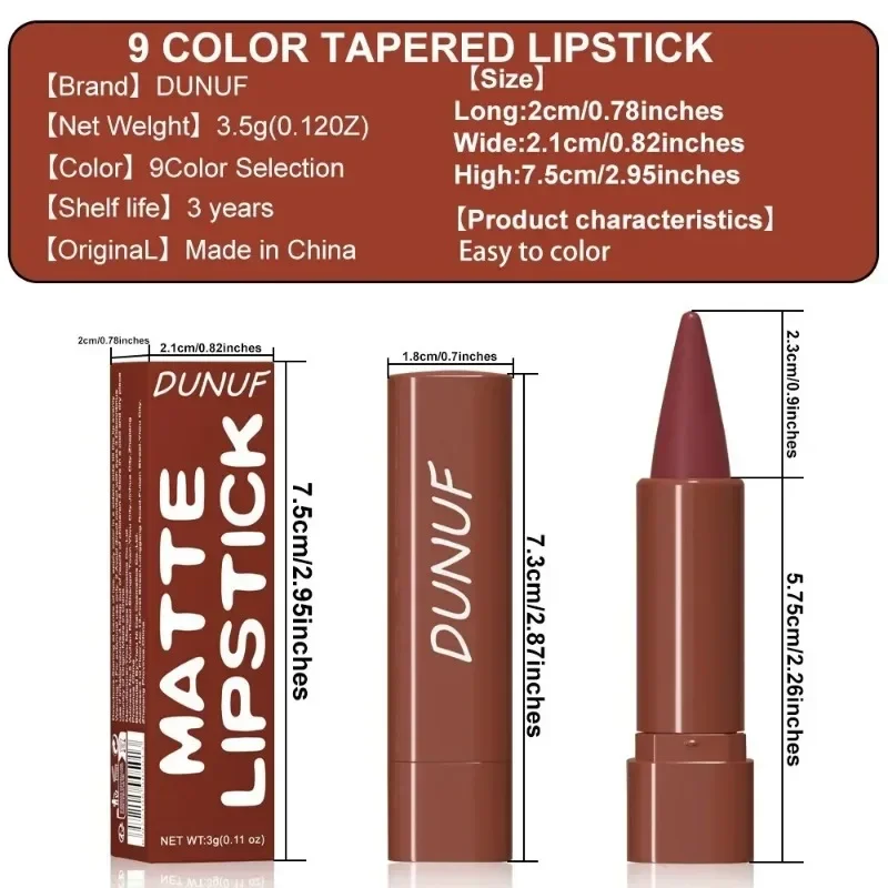 Κραγιόν 9 χρωμάτων Gradient Lip Liner Ματ Μαύρο Καφέ Βελούδινο Κραγιόν Αδιάβροχο μη κολλώδες απόχρωση Lipliner Crayon Lip Makeup — image 6