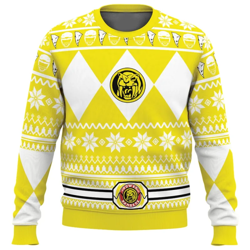 Panlalaki at Pambabaeng Autumn_Winter Bagong Mighty Morphin Multi Color Ranger Power Ranger Pangit Christmas Sweater Christmas Party Hoodie — image 2