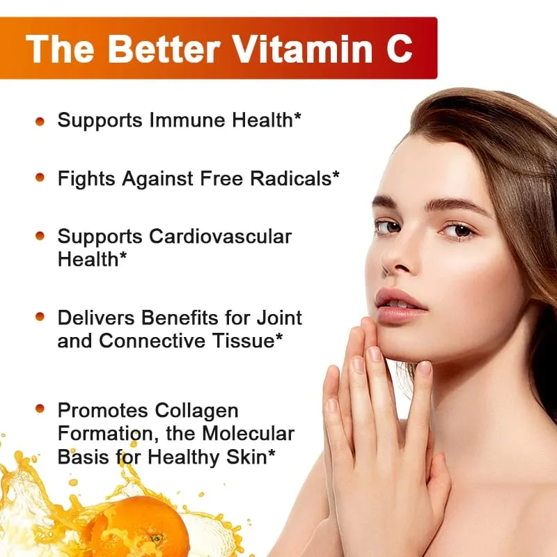 Liposomal Vitamin C Supplement - Easily Absorbed Fat-Soluble Vitamin C Antioxidant Support Immune System Promote Skin Health