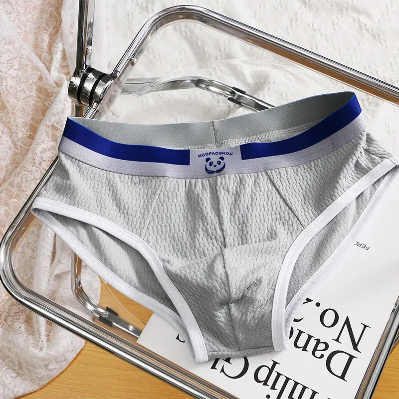 Nova calcinha masculina meninos sexy roupa interior adolescente calcinha de algodão calças triângulo tamanho grande simples respirável fina maré shorts — image 22