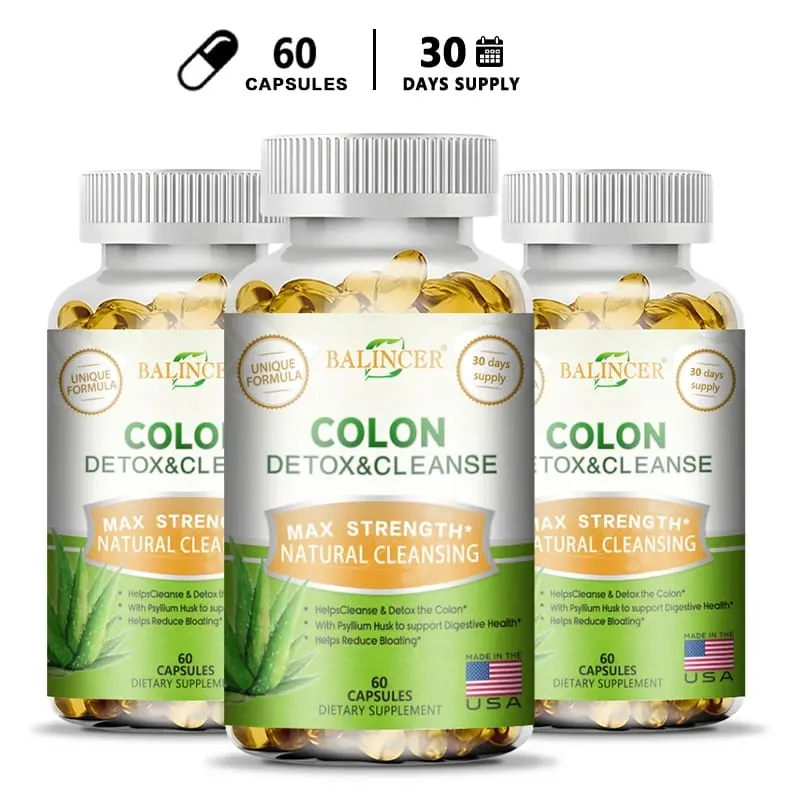 Balincer Colon Cleansing Supplement - Full Body Colon Digestive Regulation and Gut Health for Men and Women 120 Capsules — image 9