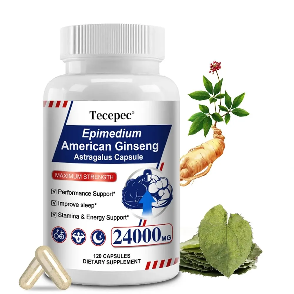 Κάψουλες Ginseng & Astragalus Υποστηρίζει Δύναμη Αντοχή & Ενέργεια Προωθεί τον ύπνο Φυσική Υποστήριξη Ανοσοποιητικού 30/60/120 Κάψουλες — image 2
