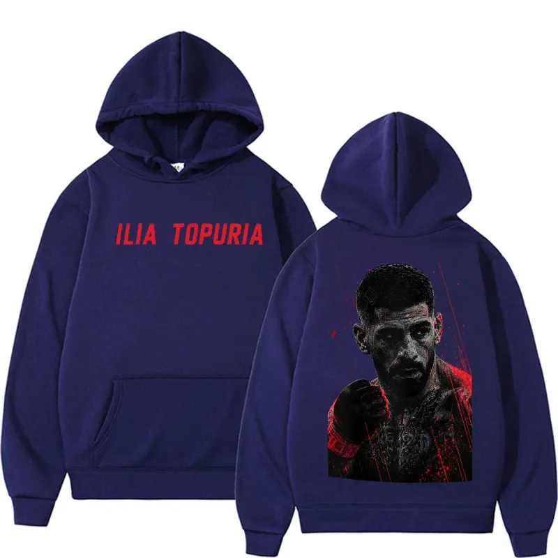 Ilia topuria el matador vintage gráfico hoodies roupas masculinas violência estética camisolas casuais pullovers de lã streetwear — image 3