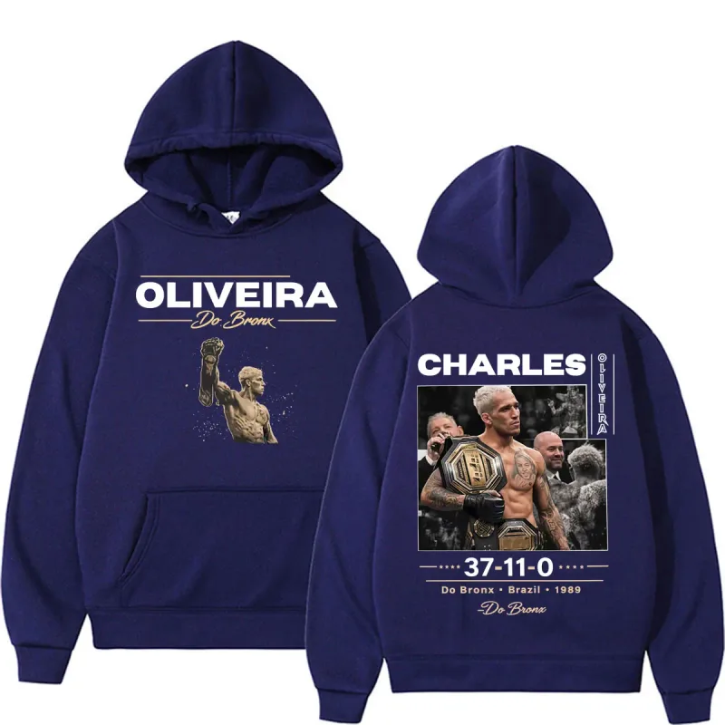 Do Bronx Brazil Charles Oliveira Graphic Sweatshirts Men Women Fashion Harajuku High Street Hoodies Cozy Fleece Oversized Hoodie — image 3