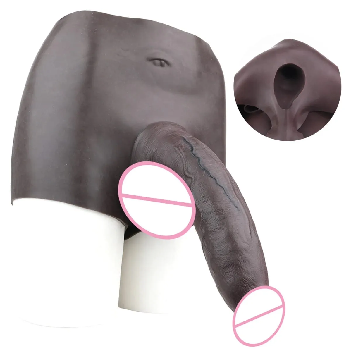 2 Colors Huge Hollow Dildo Pants High Waist Strap-On Penis Extender насадка на член For Men Delay Ejaculation Ultra Dildo — image 6