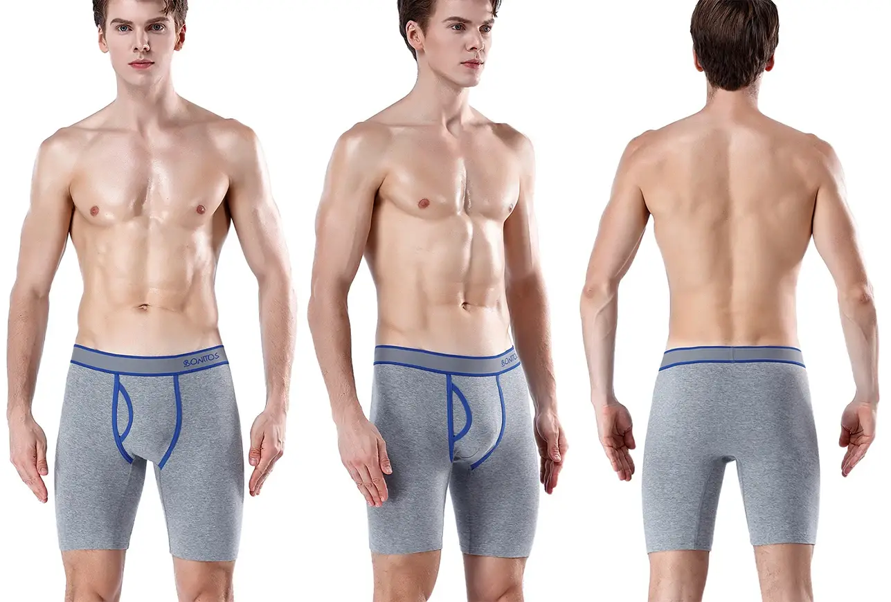 6Pieces Long Men's Panties Front Open Cotton Men Underpants Sports Long Legs Boxer Briefs Camouflage Boxers Underwear Man Shorts — image 3