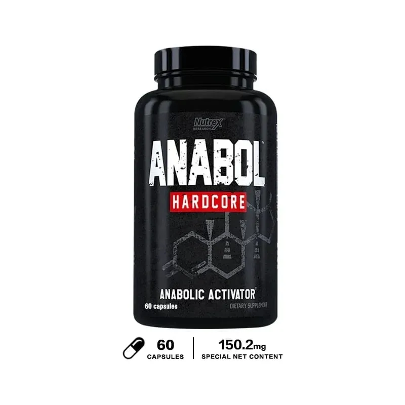 Anabol Hardcore - Muscle Supplement Dietary Capsules Lean Muscles Strength Growth Repair Recovery 6-Keto-Diosgenin Acetate
