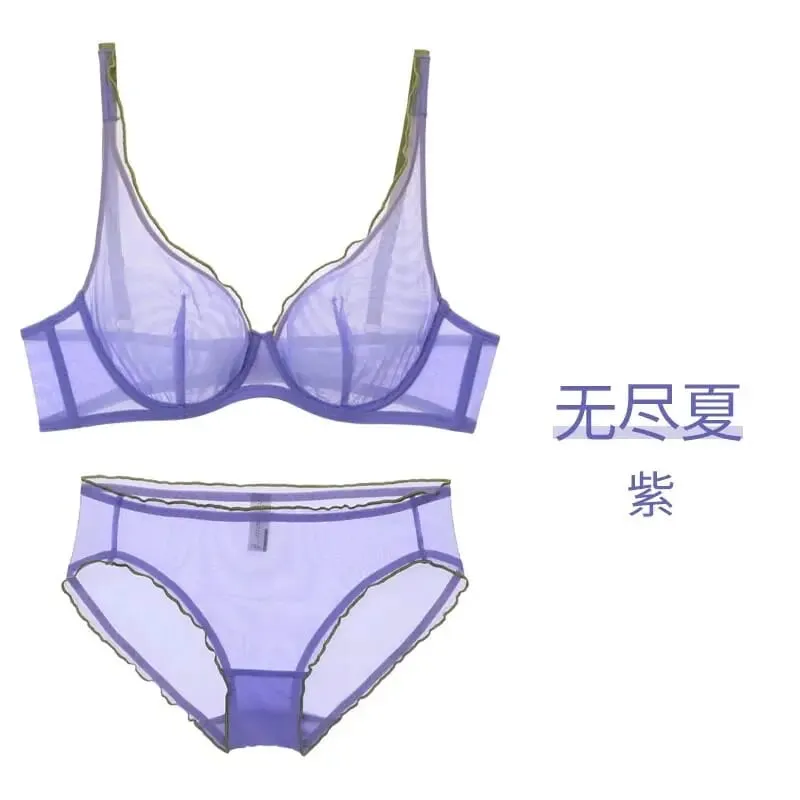 Womens Non Padded Lingerie Set Push Up Bra Full Cup Lightweight Summer Push Up Bra for Women Ultra Thin Support Bra Best Seller