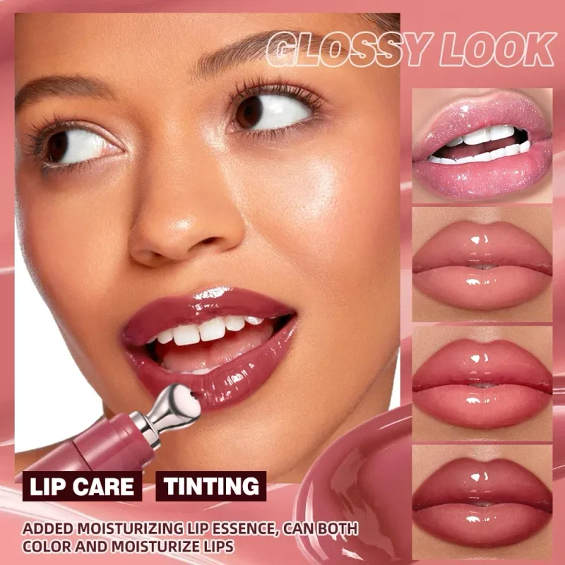 4 couleurs miroir perle Fine chatoyante hydratant tuyau brillant à lèvres hydratant cristal brillant à lèvres glaçage superposition maquillage pour les lèvres — image 2