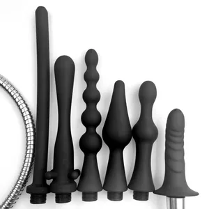 1Pcs Silicone butt flush plug-in shower enema anal dilators toilet cleaner adults sex toys BDSM Bondage sexual wellness
